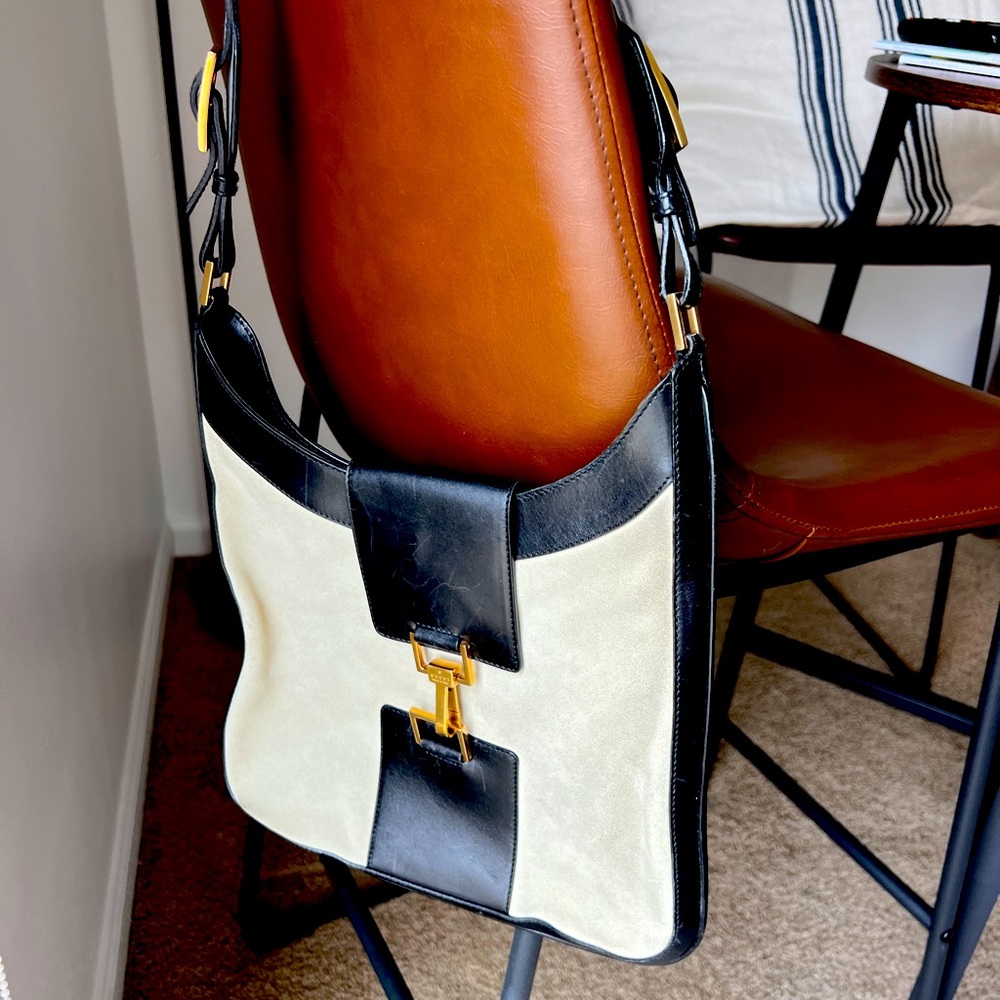Vintage Gucci Suede Leather Shoulder Bag